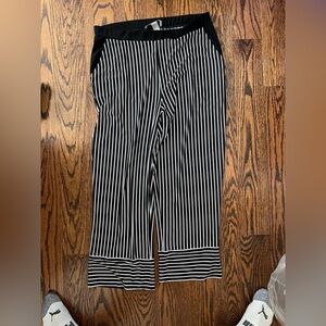 Joseph  Ribkoff Wide-leg Pants White with Black Stripes size 12